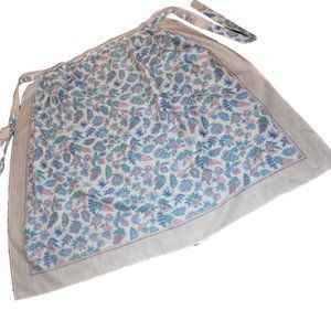 Vintage Apron Floral Cotton Half Apron